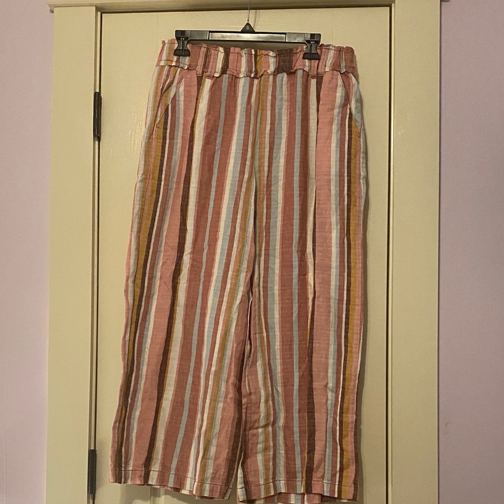 a.n.a Pink and White Striped Pants